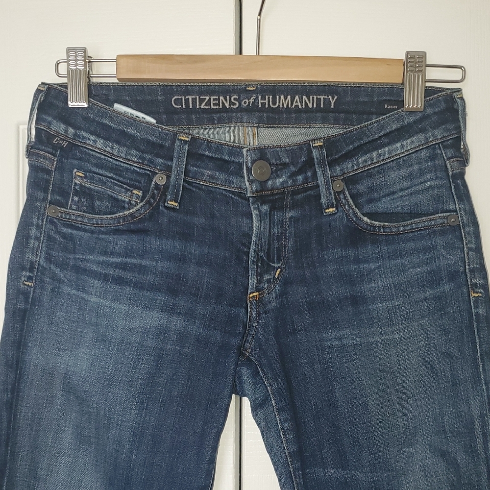 Citizens of Humanity Dark Blue Straight Leg Jeans. Size 25